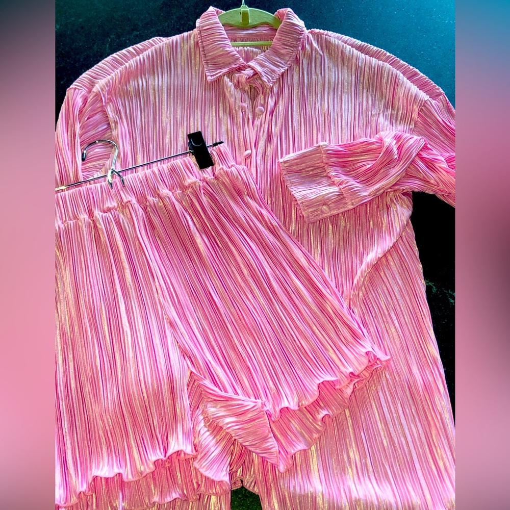 2 piece M oversized pink outfit
